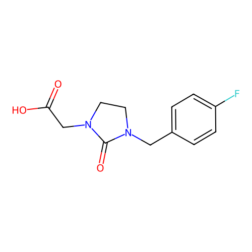 [3-(4-Fluorobenzyl)-2-oxoimidazolidin-1-yl]acetic acid structure