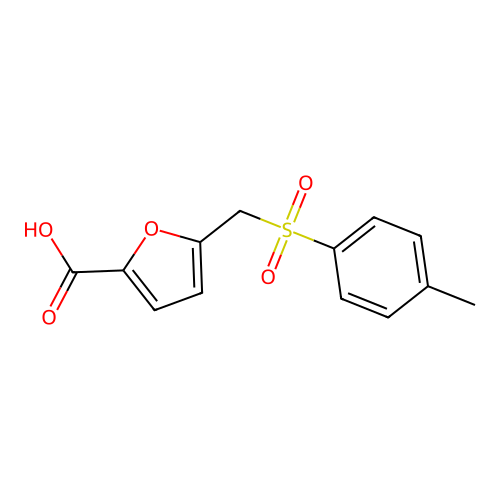 5-{[(4-Methylphenyl)sulfonyl]methyl}furan-2-carboxylic acid structure