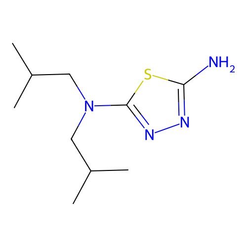 N,N-Diisobutyl-1,3,4-thiadiazole-2,5-diamine structure