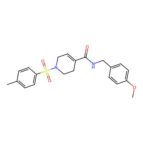 N-(4-Methoxybenzyl)-1-tosyl-1,2,3,6-tetrahydropyridine-4-carboxamide structure