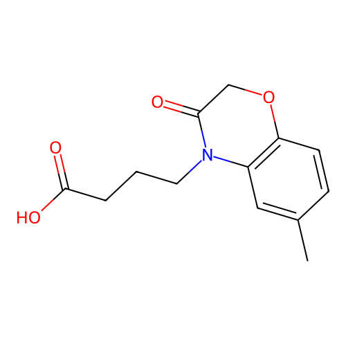 4-(6-Methyl-3-oxo-2,3-dihydro-4H-1,4-benzoxazin-4-yl)butanoic acid structure