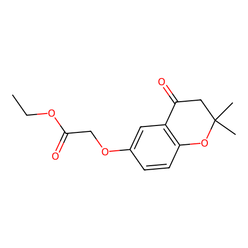 ethyl [(2,2-dimethyl-4-oxo-3,4-dihydro-2H-chromen-6-yl)oxy]acetate structure