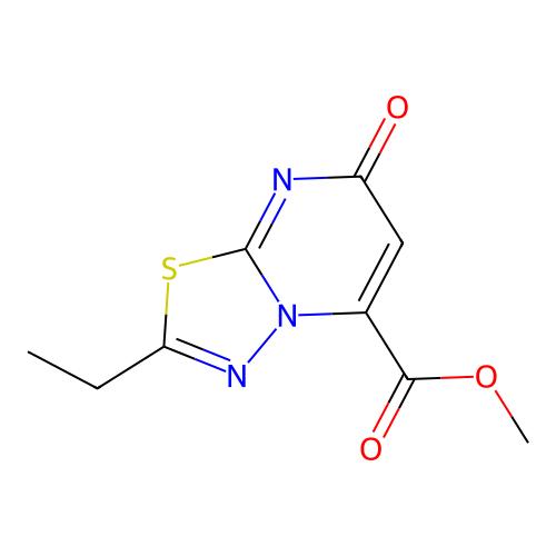 Methyl 2-ethyl-7-oxo-7H-[1,3,4]thiadiazolo[3,2-a]pyrimidine-5-carboxylate structure