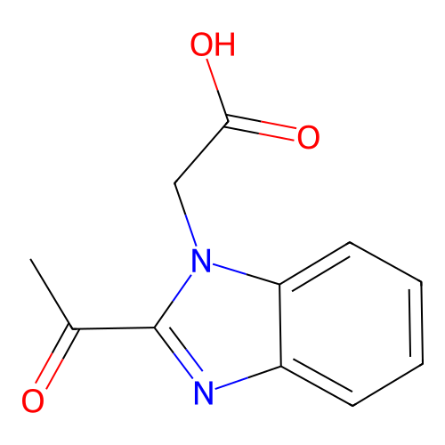 (2-Acetyl-1H-benzimidazol-1-yl)acetic acid structure