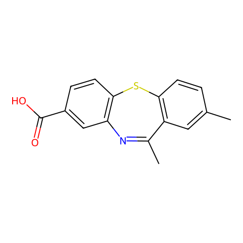 2,11-Dimethyldibenzo[b,f][1,4]thiazepine-8-carboxylic acid structure