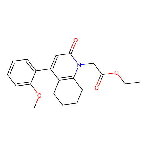 ethyl [4-(2-methoxyphenyl)-2-oxo-5,6,7,8-tetrahydroquinolin-1(2H)-yl]acetate structure