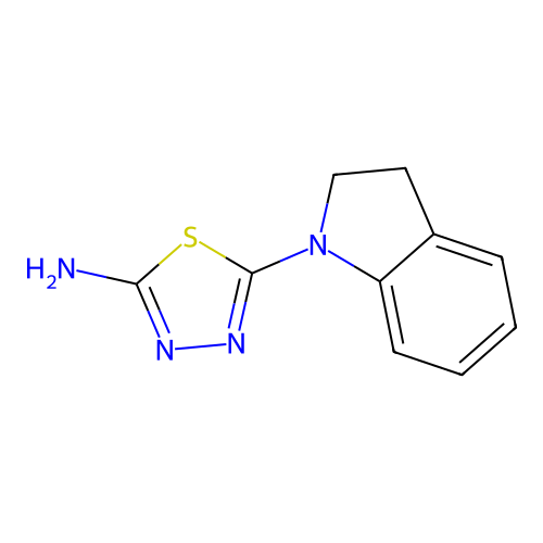 5-(2,3-Dihydro-1H-indol-1-yl)-1,3,4-thiadiazol-2-amine structure