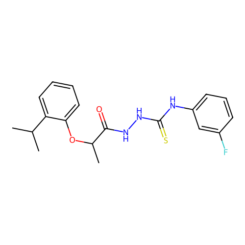 1-(3-Fluorophenyl)-3-[2-(2-propan-2-ylphenoxy)propanoylamino]thiourea structure