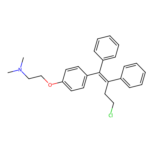 2-(4-(4-Chloro-1,2-diphenylbut-1-en-1-yl)phenoxy)-N,N-dimethylethanamine structure
