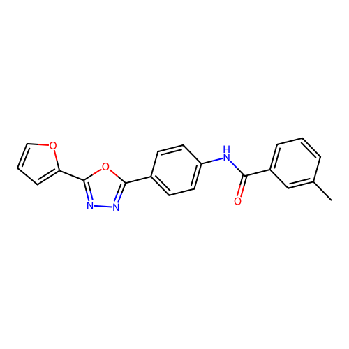 N-[4-[5-(furan-2-yl)-1,3,4-oxadiazol-2-yl]phenyl]-3-methylbenzamide structure