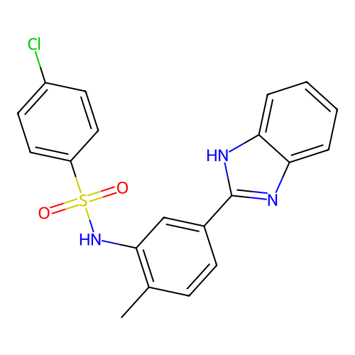 N-[5-(1H-benzimidazol-2-yl)-2-methylphenyl]-4-chlorobenzenesulfonamide structure