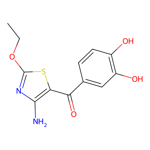(4-Amino-2-ethoxy-1,3-thiazol-5-yl)(3,4-dihydroxyphenyl)methanone structure