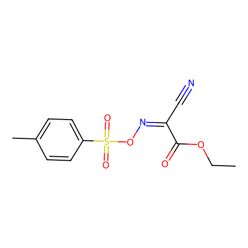 Ethyl 2-(p-toluenesulfonyloxyimino)-2-cyanoacetate structure
