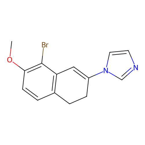1H-Imidazole, 1-(3,4-dihydro-8-bromo-7-methoxy-2-naphthalenyl)- structure