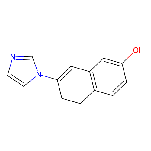 2-Naphthalenol, 5,6-dihydro-7-(1H-imidazol-1-yl)- structure