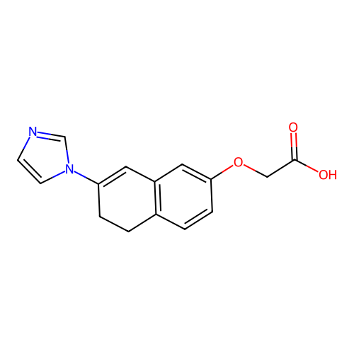 Acetic acid, ((5,6-dihydro-7-(1H-imidazol-1-yl)-2-naphthalenyl)oxy)- structure