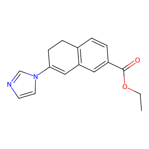 2-Naphthalenecarboxylic acid, 5,6-dihydro-7-(1H-imidazol-1-yl)-, ethyl ester structure