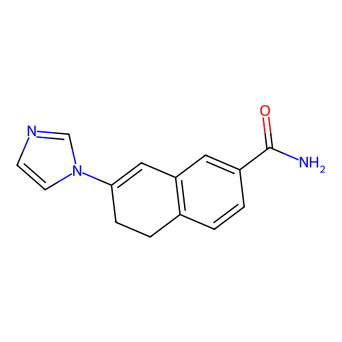 2-Naphthalenecarboxamide, 5,6-dihydro-7-(1H-imidazol-1-yl)- structure