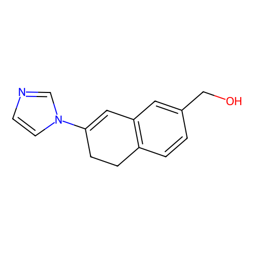 2-Naphthalenemethanol, 5,6-dihydro-7-(1H-imidazol-1-yl)- structure