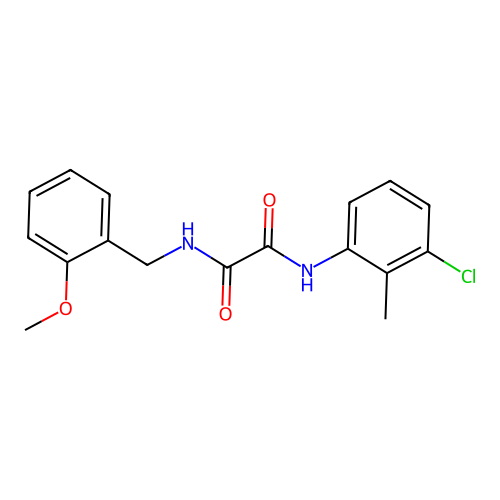 N1-(3-chloro-2-methylphenyl)-N2-(2-methoxybenzyl)oxalamide structure