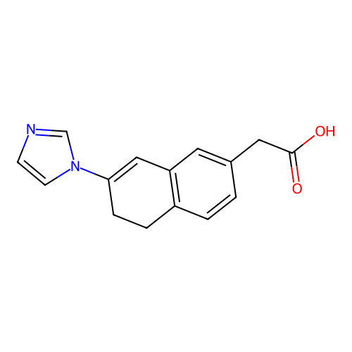 2-Naphthaleneacetic acid, 5,6-dihydro-7-(1H-imidazol-1-yl)- structure