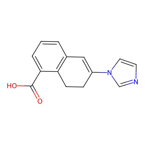 1-Naphthalenecarboxylic acid, 7,8-dihydro-6-(1H-imidazol-1-yl)- structure