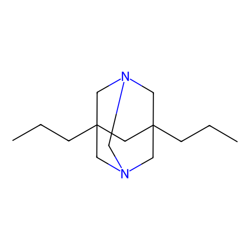 (1r,5R,7S)-5,7-dipropyl-1,3-diazaadamantane structure
