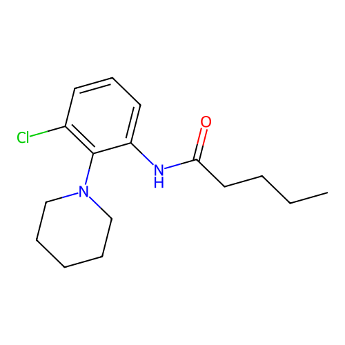 N-(3-chloro-2-piperidin-1-ylphenyl)pentanamide structure