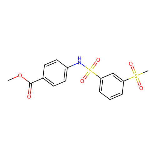 Methyl 4-({[3-(methylsulfonyl)phenyl]sulfonyl}amino)benzoate structure