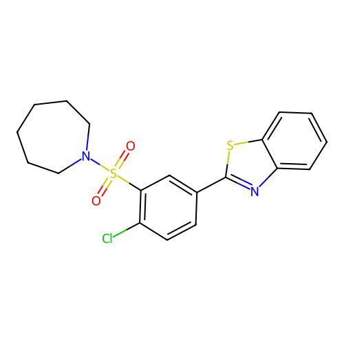 2-(3-(Azepan-1-ylsulfonyl)-4-chlorophenyl)benzo[d]thiazole structure