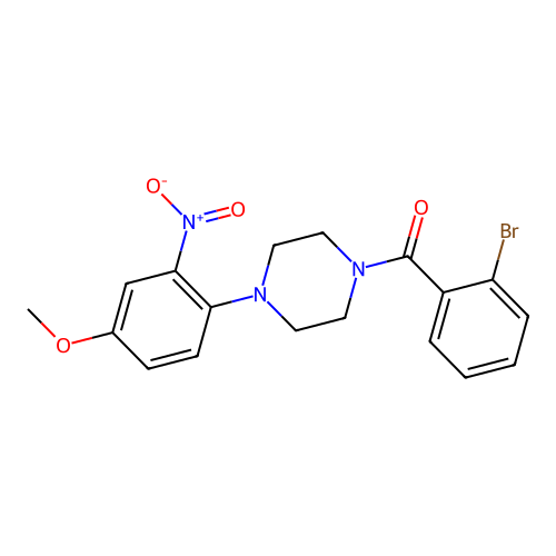 (2-Bromophenyl)-[4-(4-methoxy-2-nitrophenyl)piperazin-1-yl]methanone structure