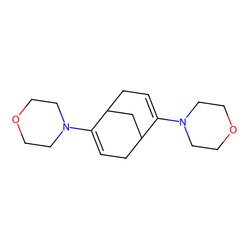 Morpholine, 4,4'-bicyclo[3.3.1]nona-2,6-diene-2,6-diylbis- structure