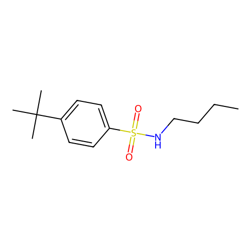 Benzenesulfonamide, N-butyl-4-(1,1-dimethylethyl)- structure