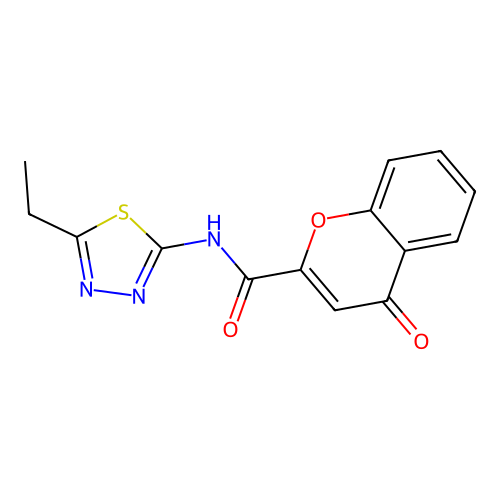 N-(5-ethyl-1,3,4-thiadiazol-2-yl)-4-oxo-4H-chromene-2-carboxamide structure