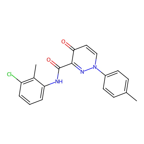 N-(3-chloro-2-methylphenyl)-1-(4-methylphenyl)-4-oxo-1,4-dihydropyridazine-3-carboxamide structure