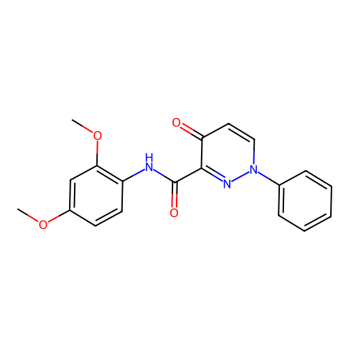 N-(2,4-dimethoxyphenyl)-4-oxo-1-phenyl-1,4-dihydropyridazine-3-carboxamide structure