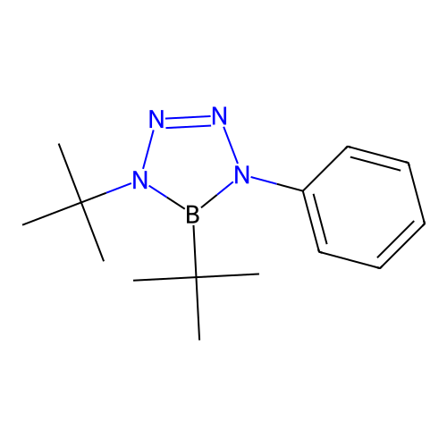 1,5-Di-tert-butyl-4-phenyl-4,5-dihydro-1H-tetrazaborole structure