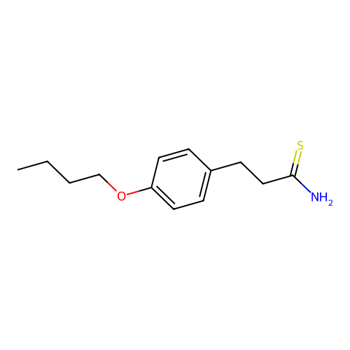 3-(4-Butoxyphenyl)propyl thioamide structure
