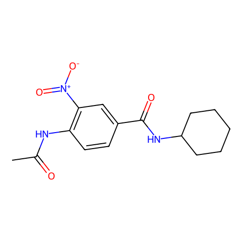 4-Acetamido-N-cyclohexyl-3-nitrobenzamide structure