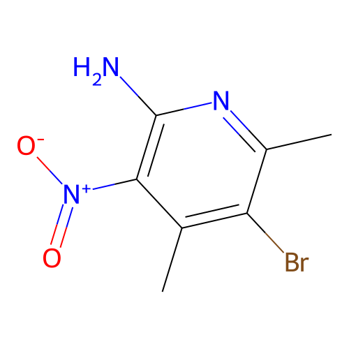 5-Bromo-4,6-dimethyl-3-nitro-2-pyridinylamine structure
