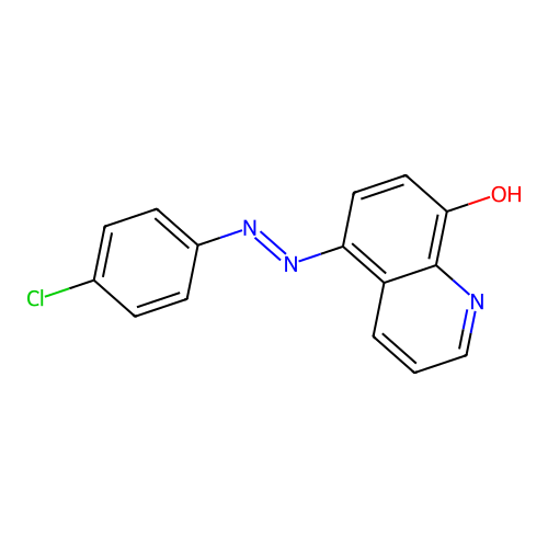 5-[(E)-(4-chlorophenyl)diazenyl]quinolin-8-ol structure