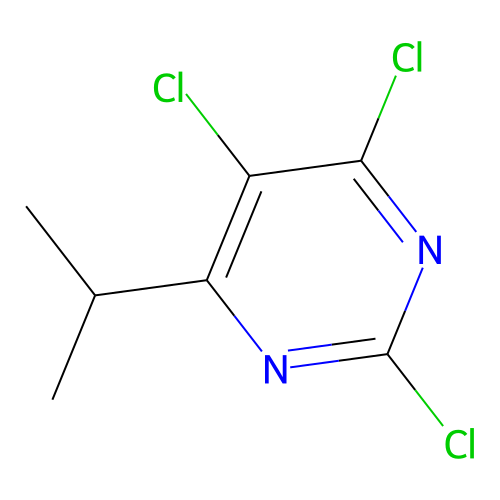 Pyrimidine, 2,4,5-trichloro-6-(1-methylethyl)- structure