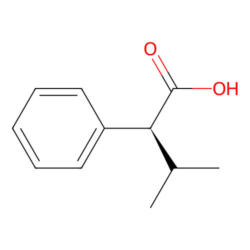 (S)-3-methyl-2-phenylbutanoic acid structure