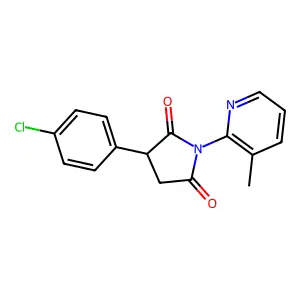 N-(3-Methyl-2-pyridyl)-3-(4-chlorophenyl)succinimide structure