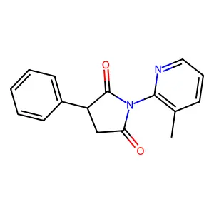 N-(3-甲基-2-吡啶基)-3-苯基丁二酰亚胺 structure