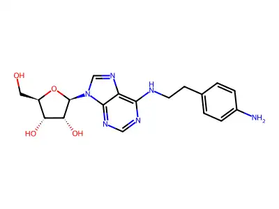 N6-[2-(4-氨基苯基)乙基]腺苷 structure