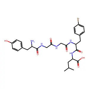 Enkephalin-leu, 4'-bromo-phe(4)- structure