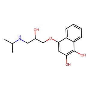 4-(2-Hydroxy-3-((1-methylethyl)amino)propoxy)-1,2-naphthalenediol structure