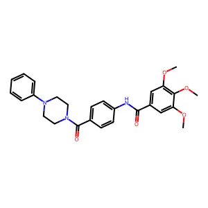 Benzamide, N-(4-((4-phenyl-1-piperazinyl)carbonyl)phenyl)-3,4,5-trimethoxy- structure