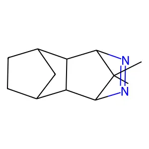 12,12-dimethyl-4,5-diazatetracyclo[6.2.1.1~3,6~.0~2,7~]dodec-4-ene structure